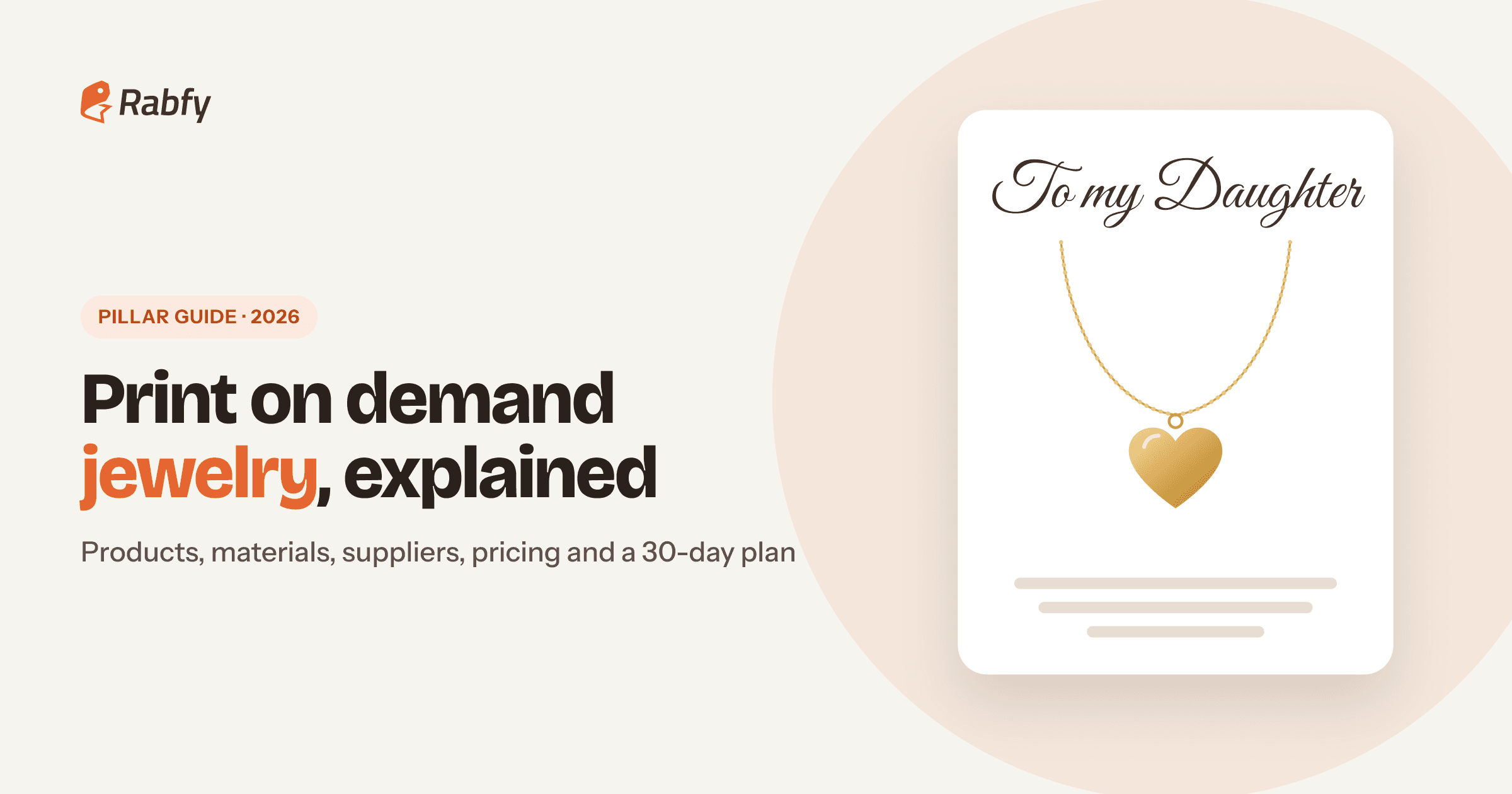 Learn how print on demand jewelry works in 2026: the best products, materials, suppliers, pricing and a 30-day plan to sell jewelry online without inventory.